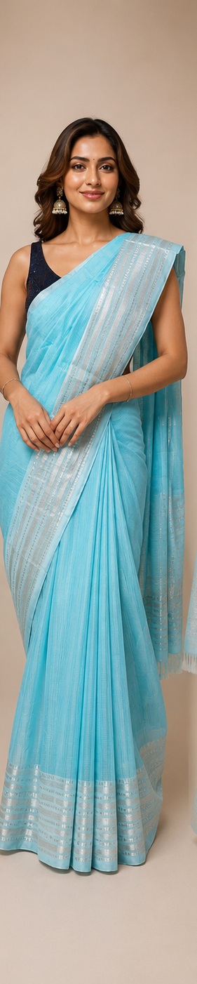 MANGALGIRI KANCHI BORDER SAREE - View 3