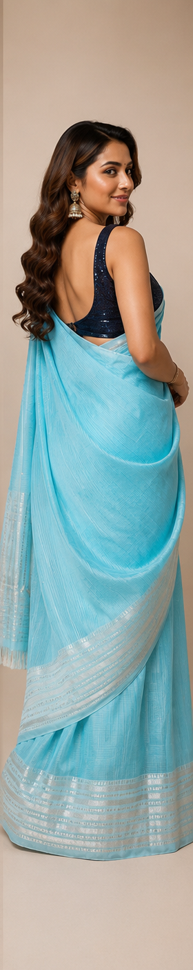 MANGALGIRI KANCHI BORDER SAREE - View 4