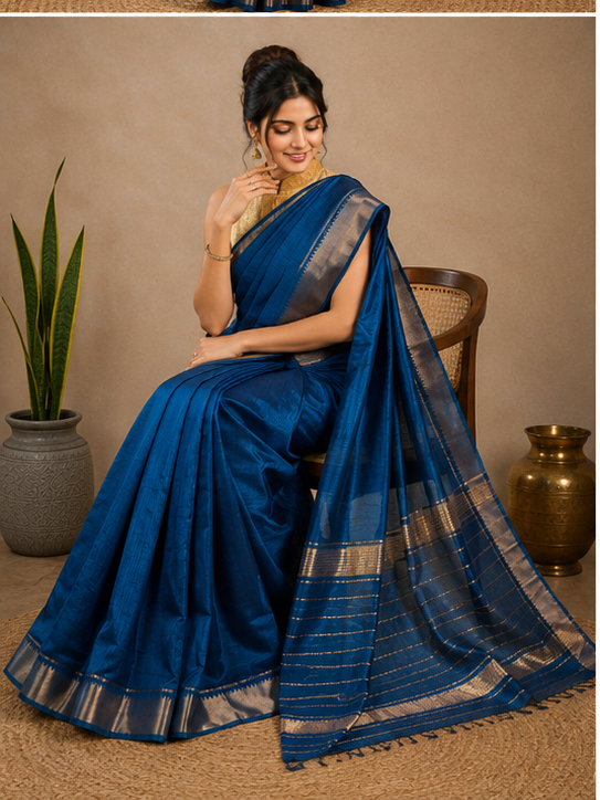 MANGALGIRI PATTU SAMLL BORDER SAREE