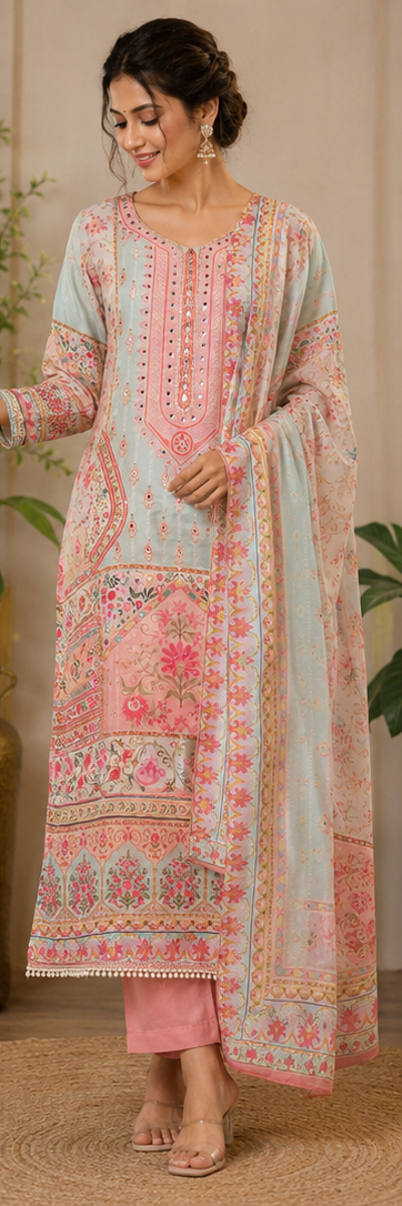 Kurti pant 3pc Set - View 4