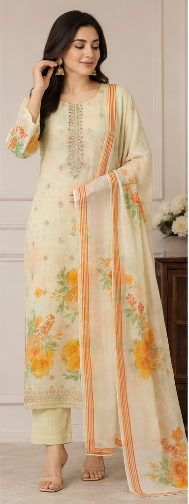 KURTI PANT SET 3PC - View 2