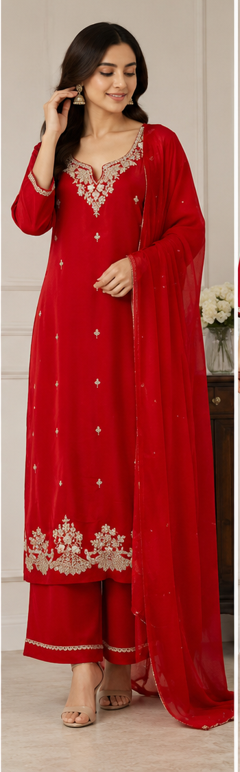 DESIGNER KURTI PANT DOPATTA SET - View 3