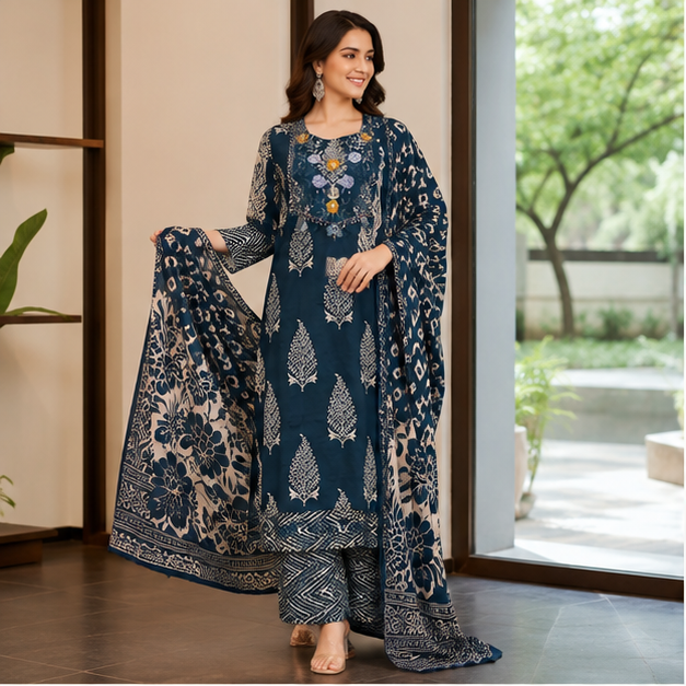 KURTI PANT 3PC SET - View 3