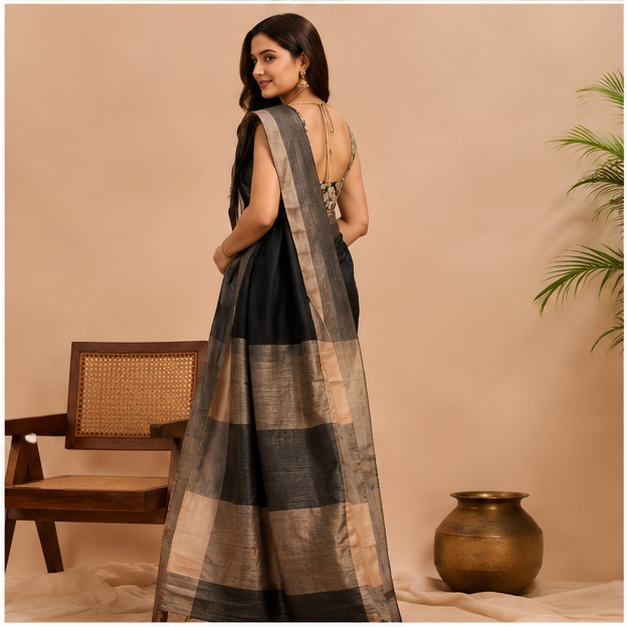 MANGALGIRI SICO SAREE BIG BORDER - View 2