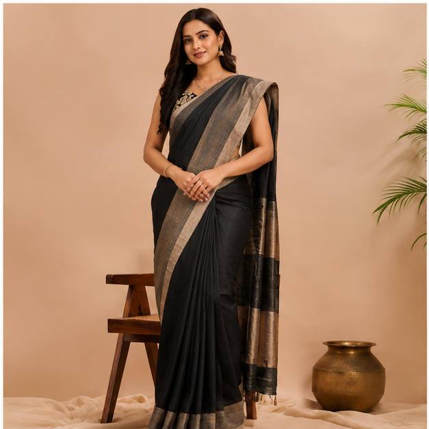 MANGALGIRI SICO SAREE BIG BORDER - View 4