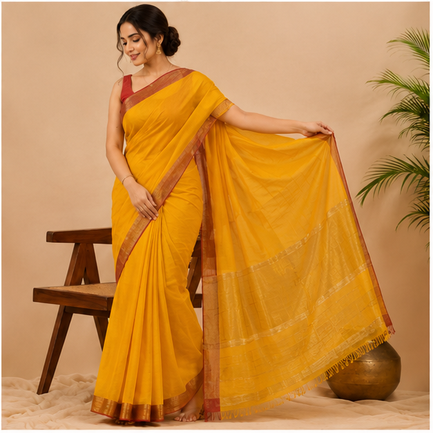 MANGALGIRI / NIZAM BORDER COTTON SAREE