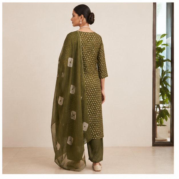 3PC SET WITH BANDHEJ - View 3