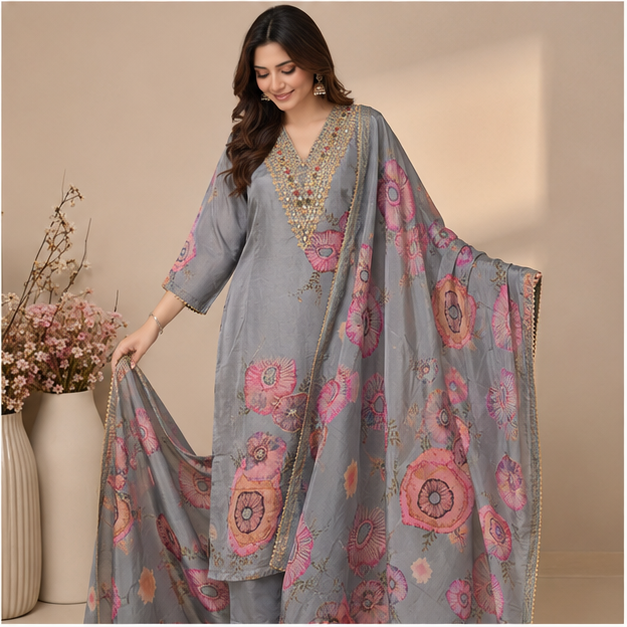 KURTI PANT 3PC SET