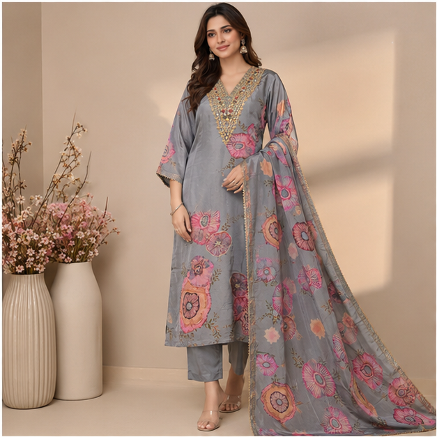 KURTI PANT 3PC SET - View 2