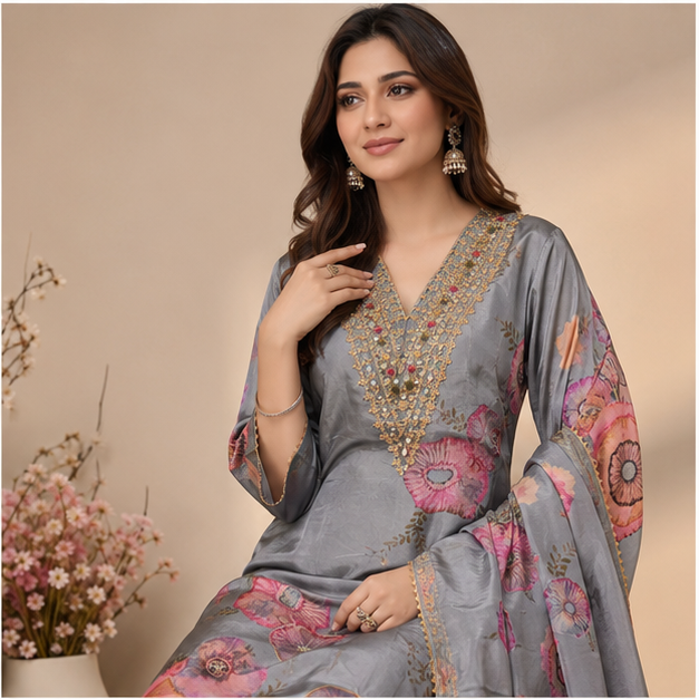 KURTI PANT 3PC SET - View 3
