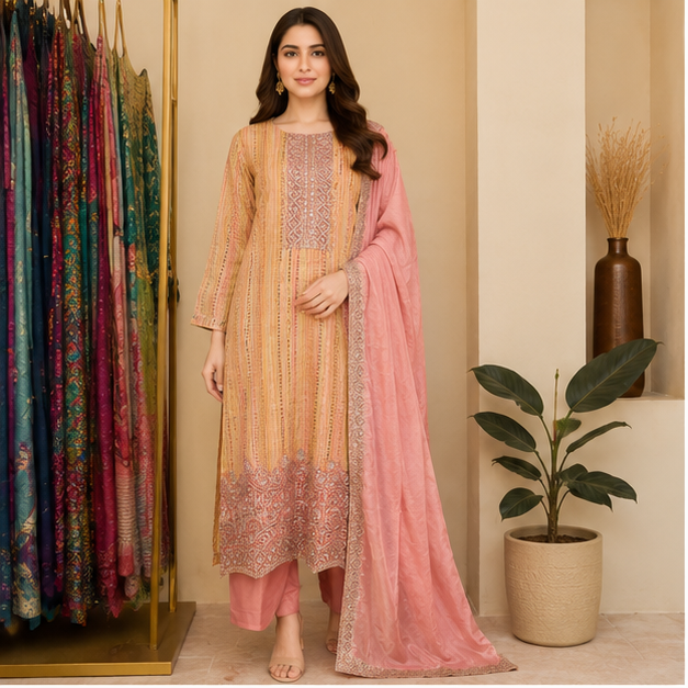 KURTI PANT 3PC SET - View 3