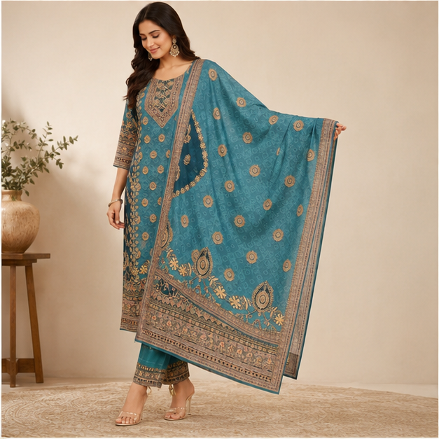 KURTI PANT 3PC SET - View 2