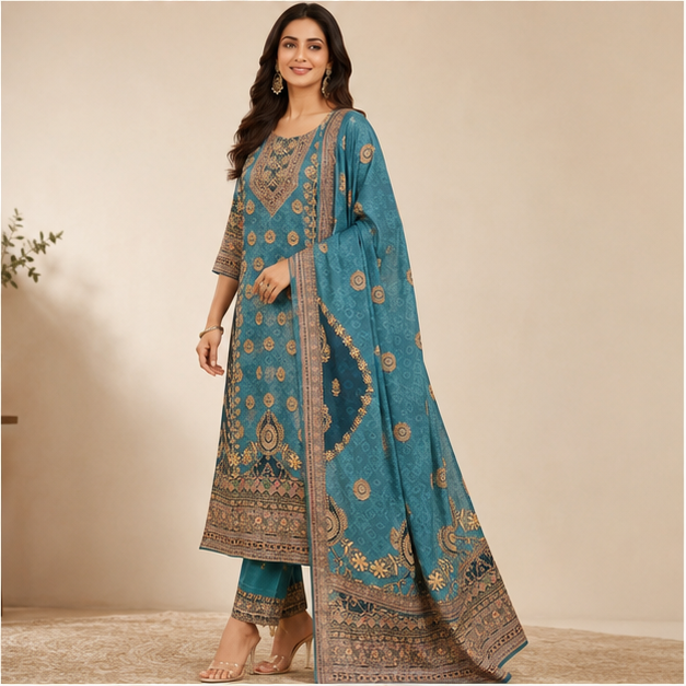 KURTI PANT 3PC SET - View 3