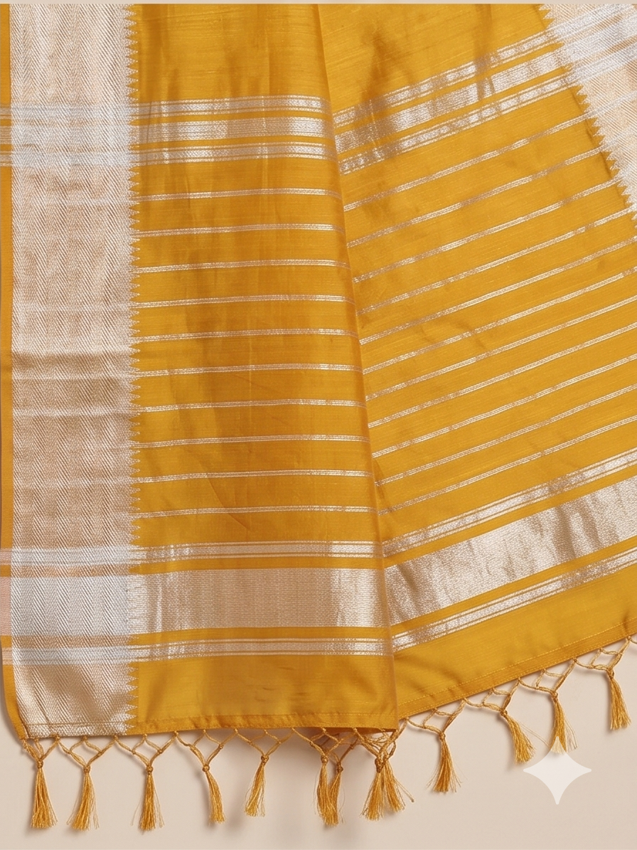 MANGALGIRI PATTU 150K GOLD BORDER SAREE - View 4