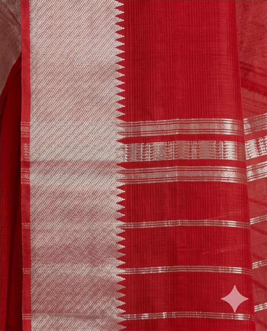 MANGALGIRI PATTU 150K GOLD BORDER SAREE - View 8