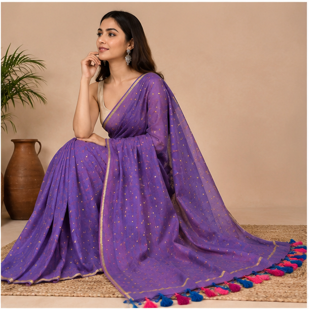 MOL GOLDEN BUTTA SAREE - View 3