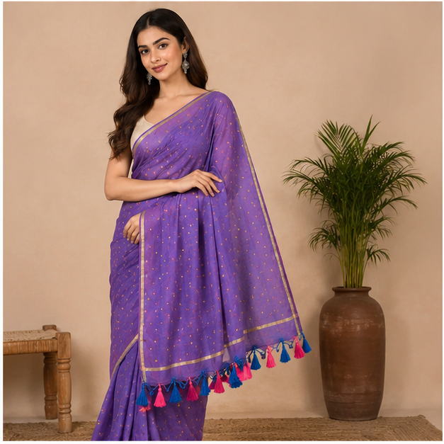 MOL GOLDEN BUTTA SAREE - View 4