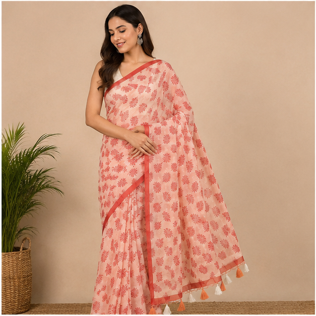MOL PRINT COTTON SAREE