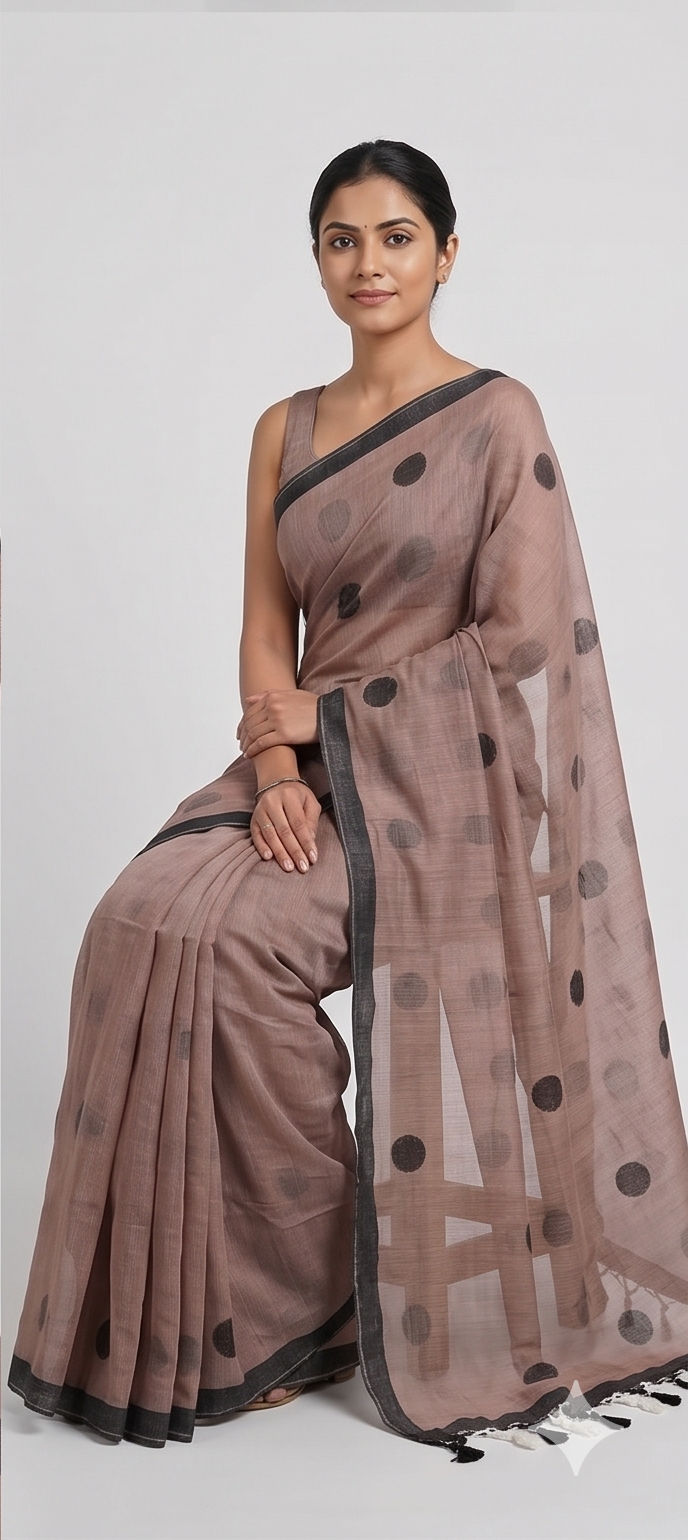 MOL PRINT COTTON SAREE - View 3