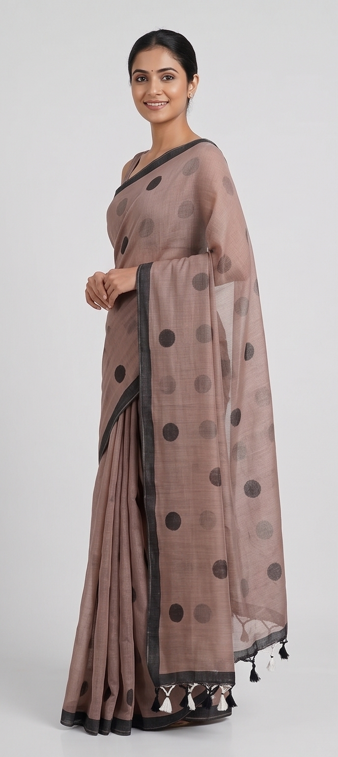 MOL PRINT COTTON SAREE - View 4