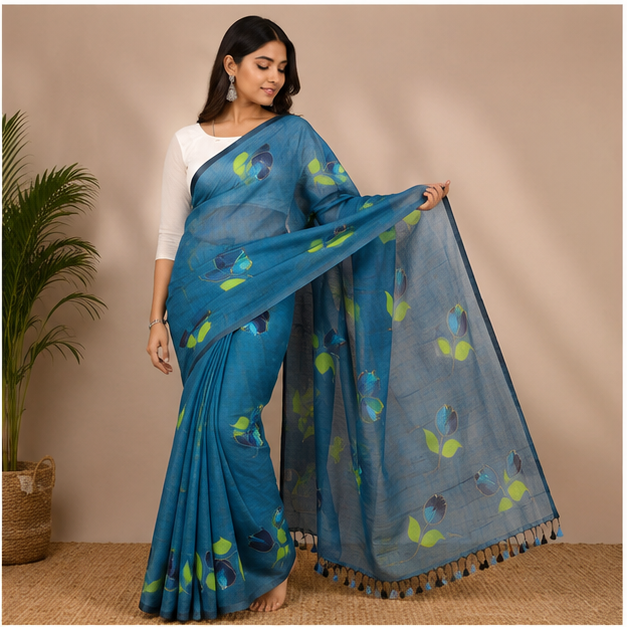 MOL HAND PRINT COTTON SAREE