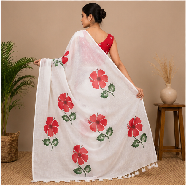 FABRIC PAINT ON MALAI COTTON - View 2