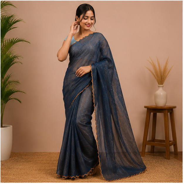 CUTTING ZAREE STRIPE SAREE