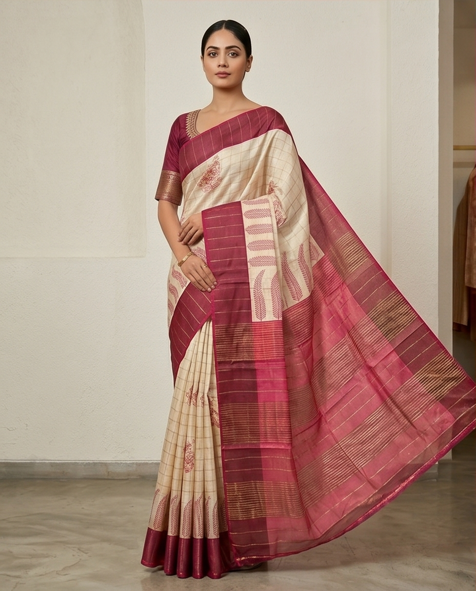 CHECK ZARI TUSSAR
