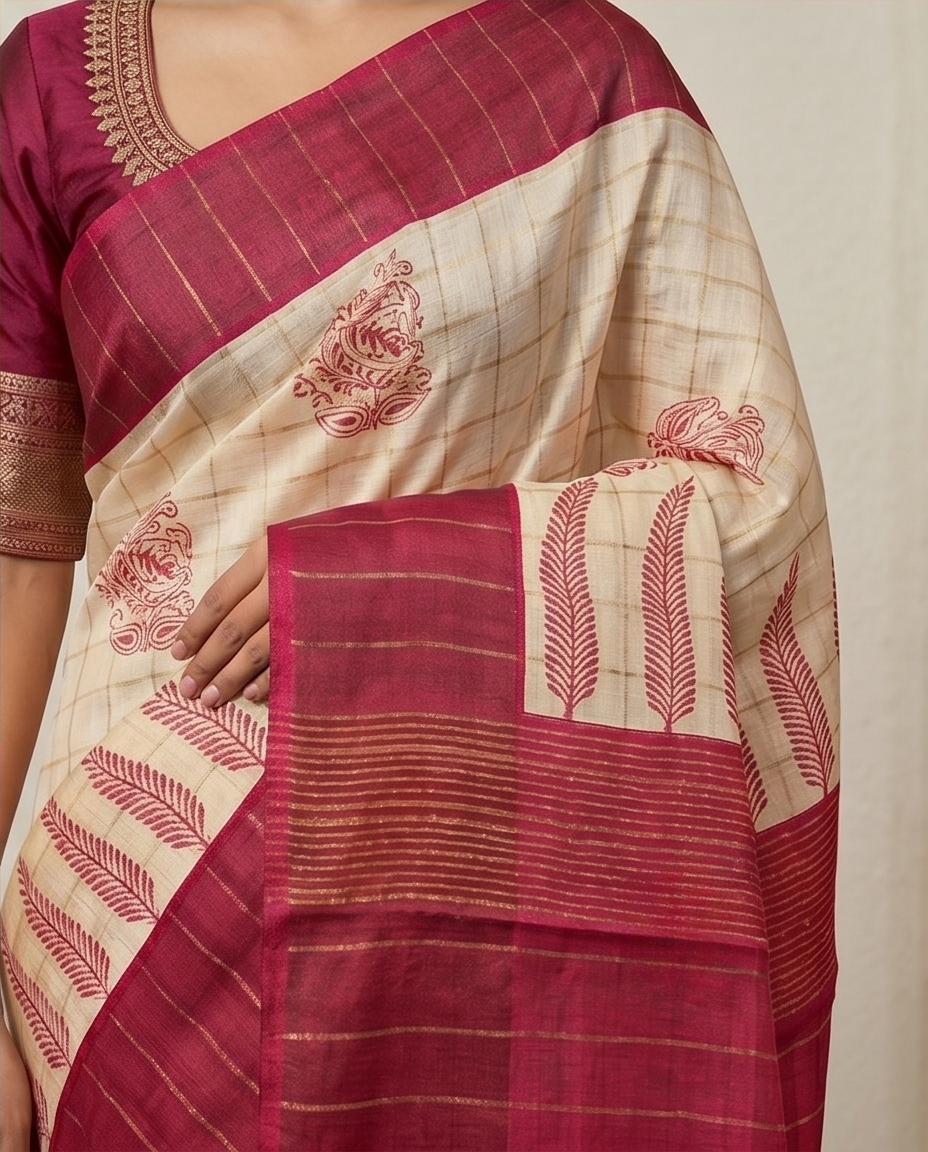 CHECK ZARI TUSSAR - View 2