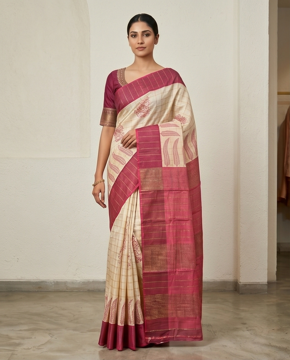 CHECK ZARI TUSSAR - View 3