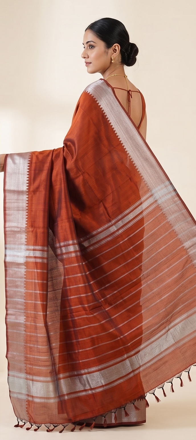 MANGALGIRI PATTU 150K GOLD BORDER SAREE - View 18