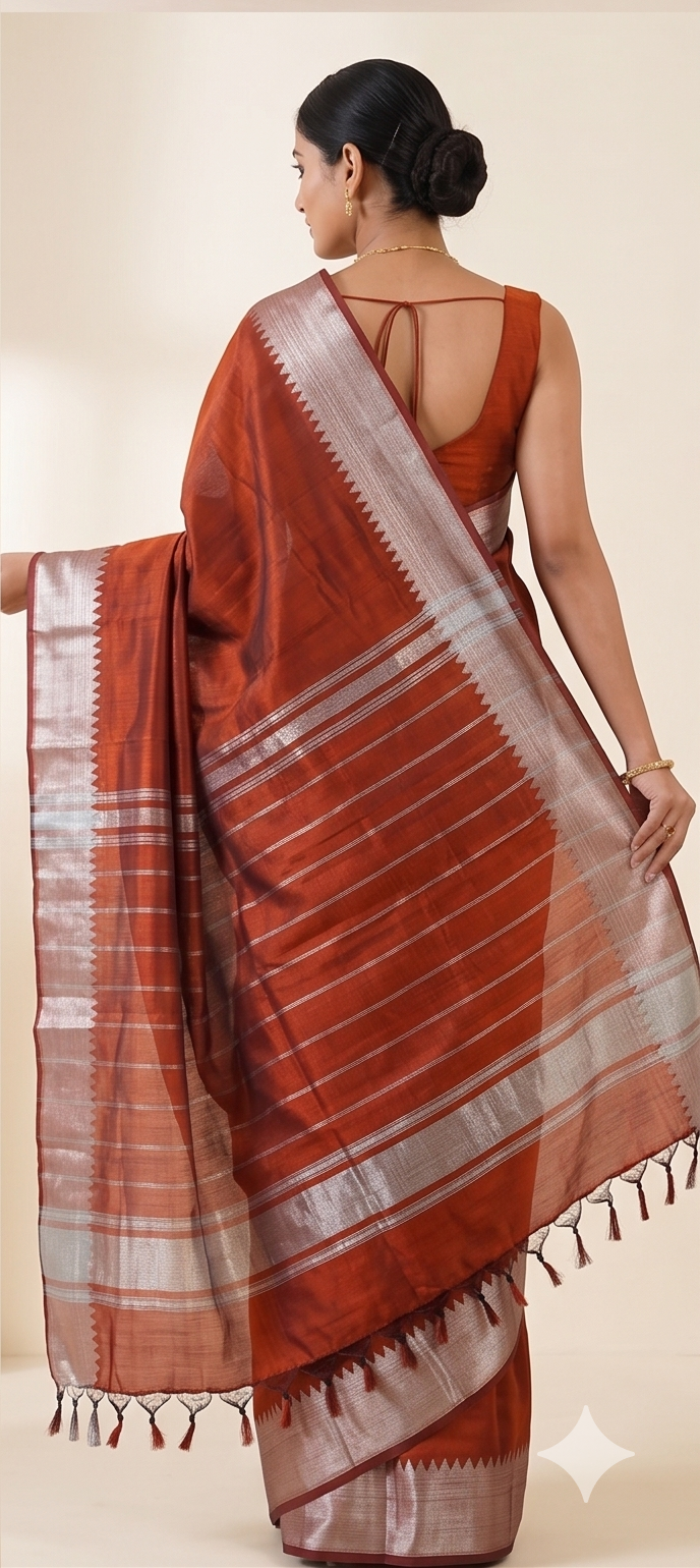 MANGALGIRI PATTU 150K GOLD BORDER SAREE - View 20