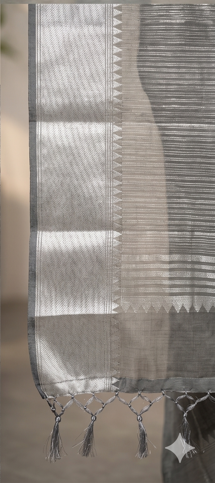 MANGALGIRI PATTU 150K GOLD BORDER SAREE - View 24