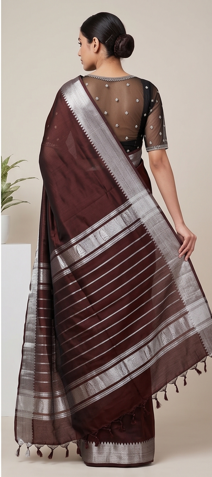 MANGALGIRI PATTU 150K GOLD BORDER SAREE - View 26