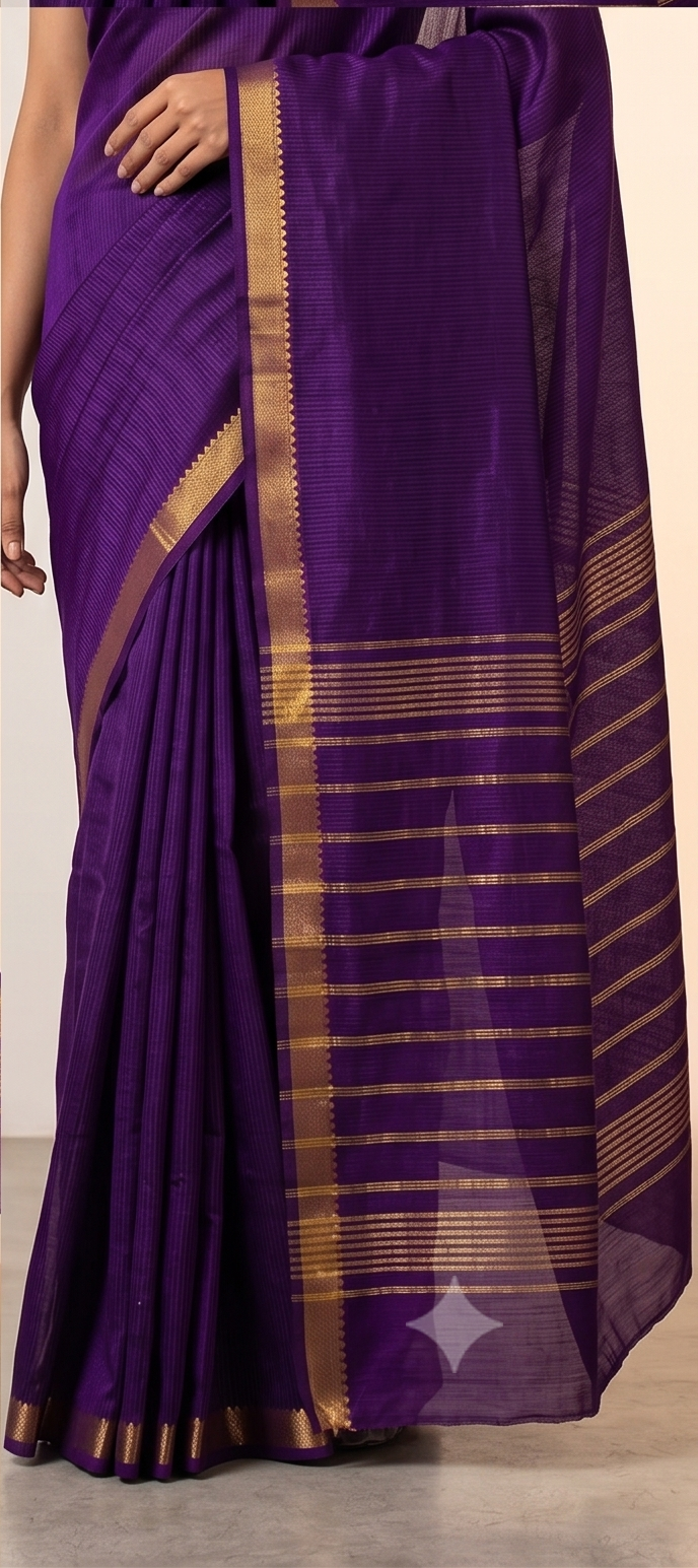 MANGALGIRI PATTU SMALL BORDER SAREE - View 16