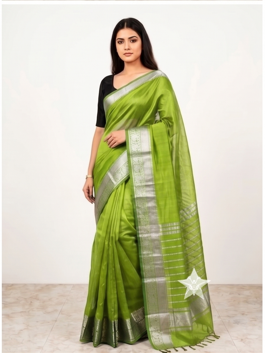 MANGALGIRI KANCHI BORDER SAREE - View 7