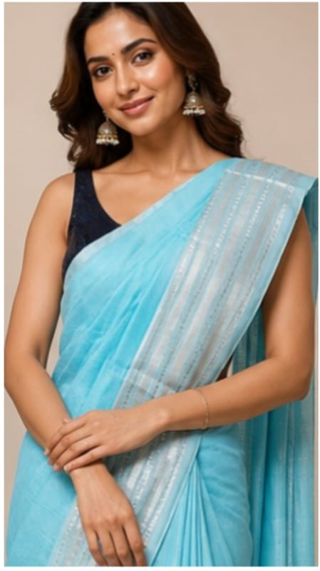 MANGALGIRI KANCHI BORDER SAREE - View 21