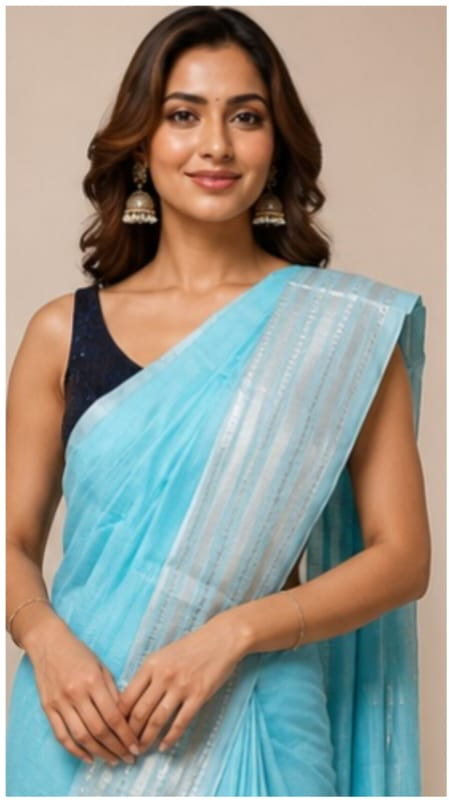 MANGALGIRI KANCHI BORDER SAREE - View 23