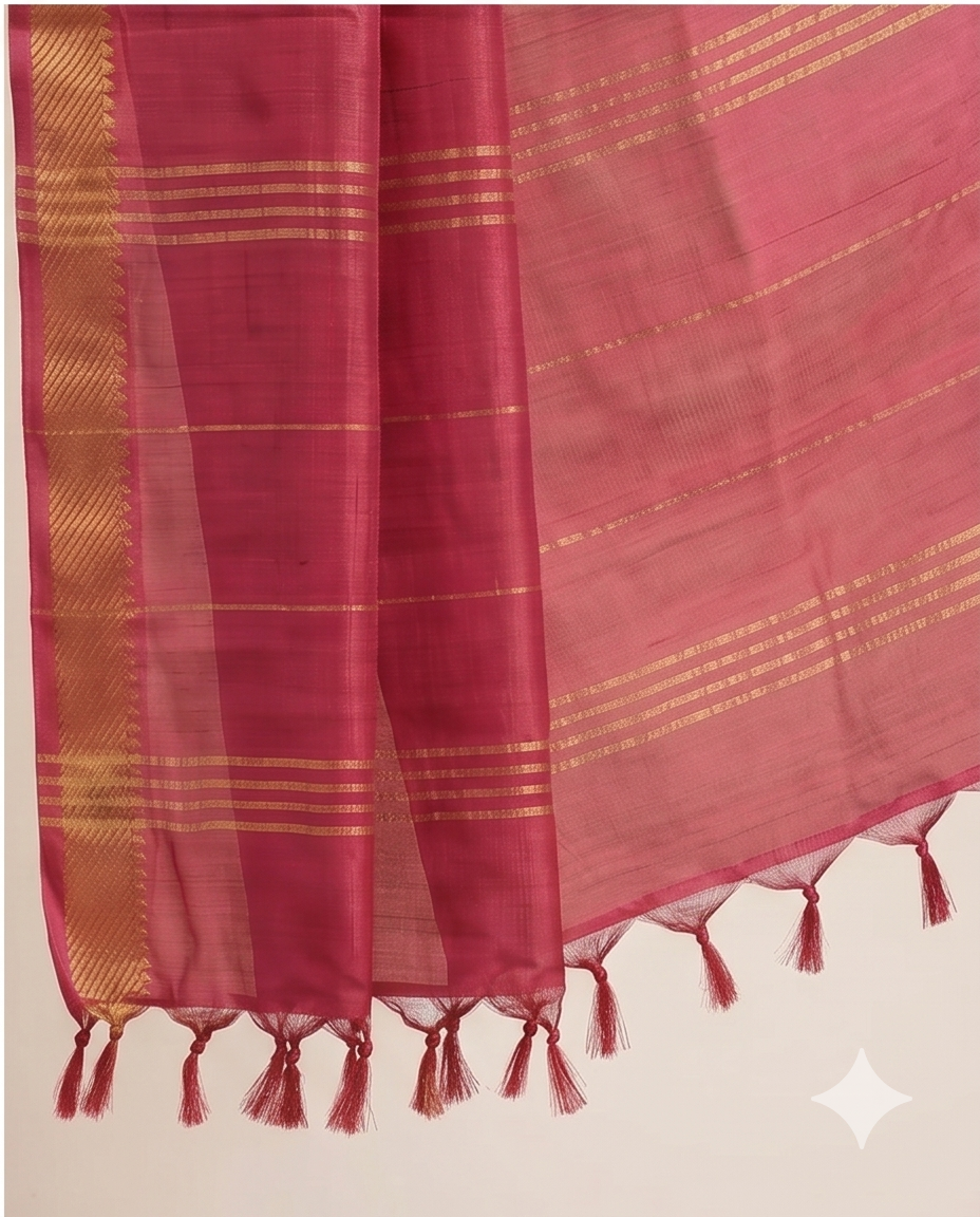 MANGALGIRI SEMI SILK 50K BORDER SAREE - View 8