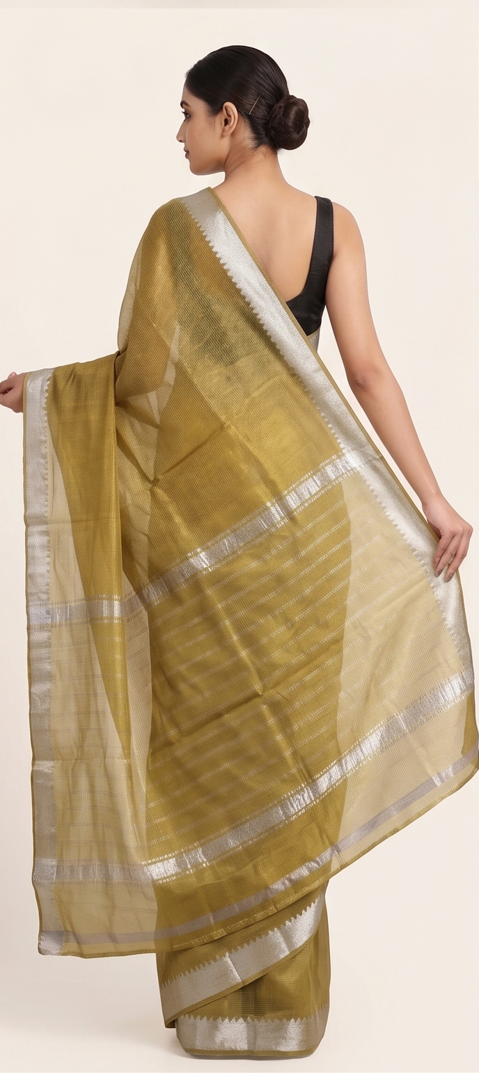MANGALGIRI SEMI SILK 50K BORDER SAREE - View 14
