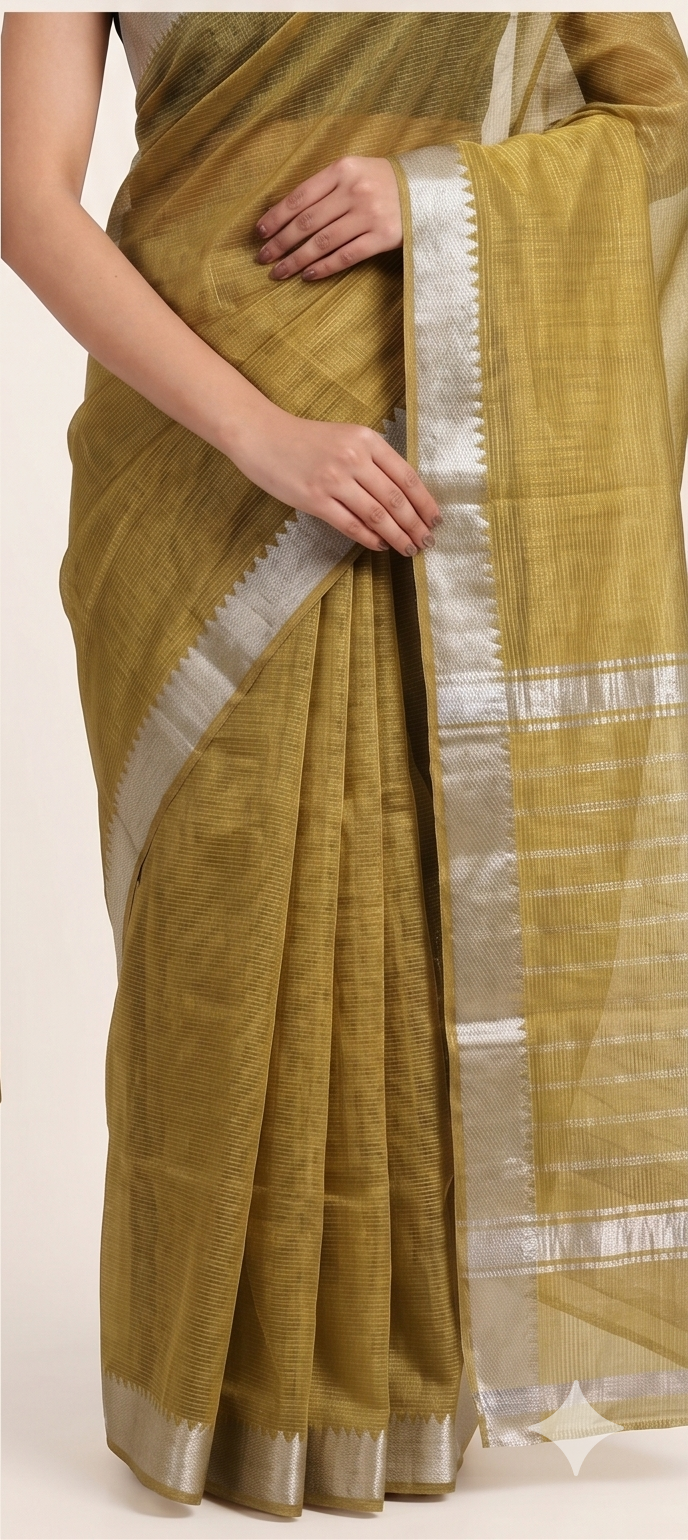 MANGALGIRI SEMI SILK 50K BORDER SAREE - View 15