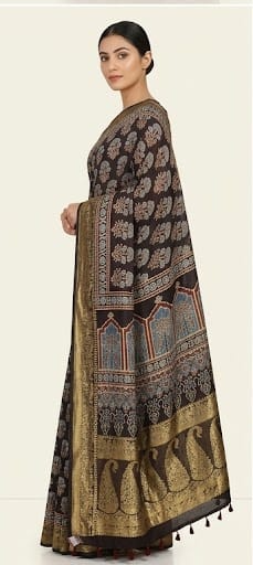 DOLA SILK AJKRAKH NAKSHI SAREE - View 3