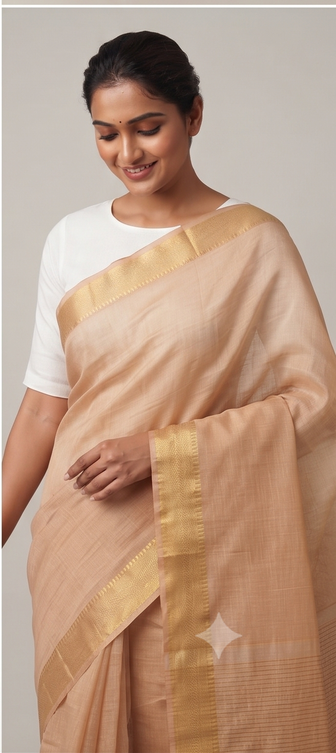 MANGALGIRI / NIZAM BORDER COTTON SAREE - View 39