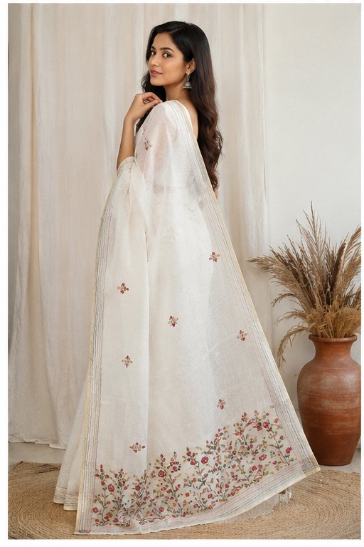 RESHAM KOTA WITH HAND EMBROIDERY - View 2