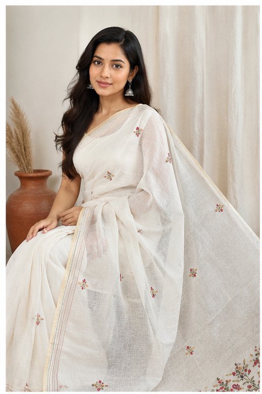 RESHAM KOTA WITH HAND EMBROIDERY - View 4
