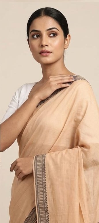 MANGALGIRI NIZAM COTTON BORDER SAREE - View 6