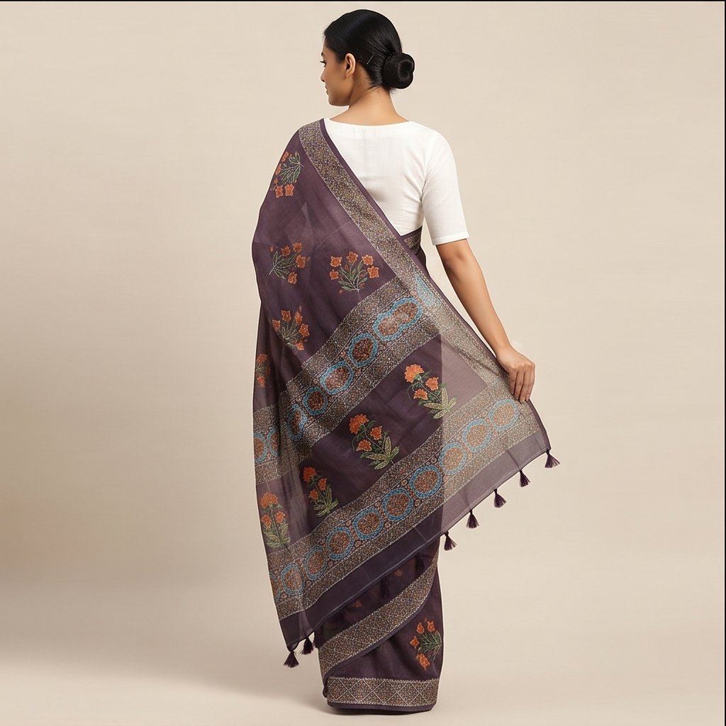 CHANDERI KANTHA SAREE - View 5