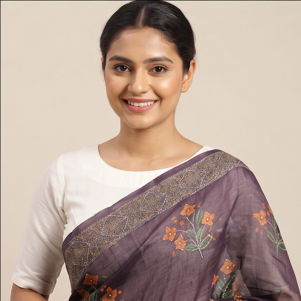 CHANDERI KANTHA SAREE - View 6