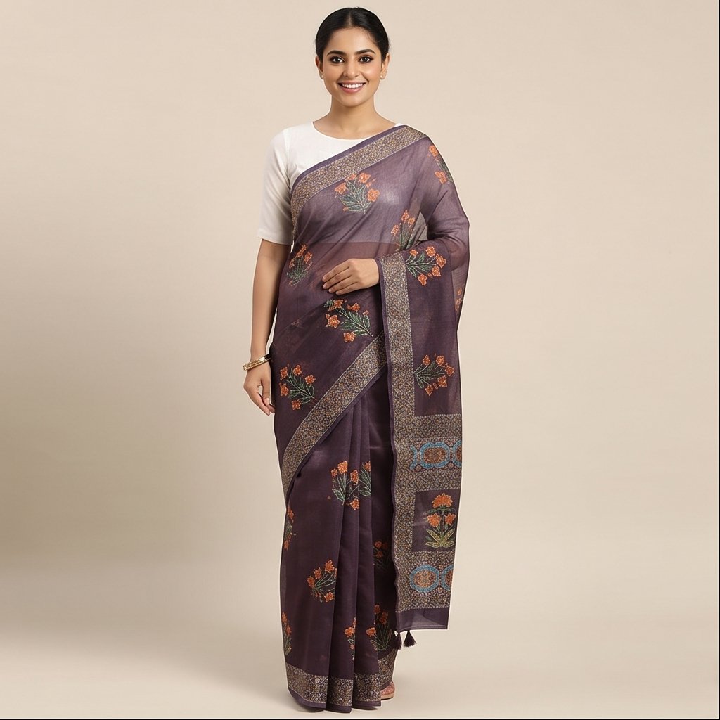 CHANDERI KANTHA SAREE - View 7