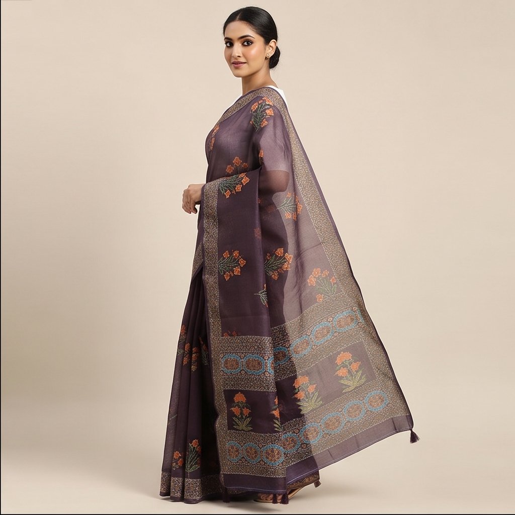 CHANDERI KANTHA SAREE - View 8